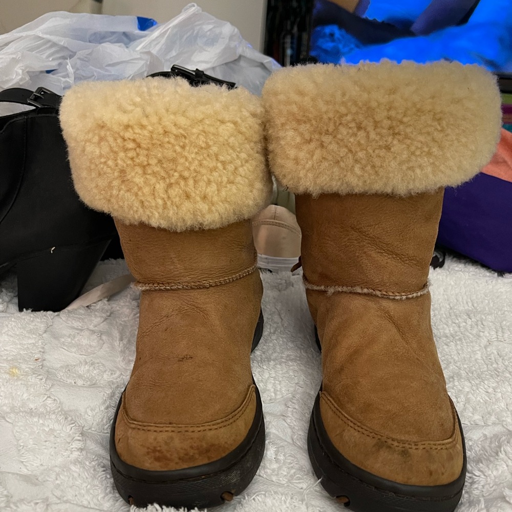 UGG TIE UP BACK ANKLE BOOTS~EUC